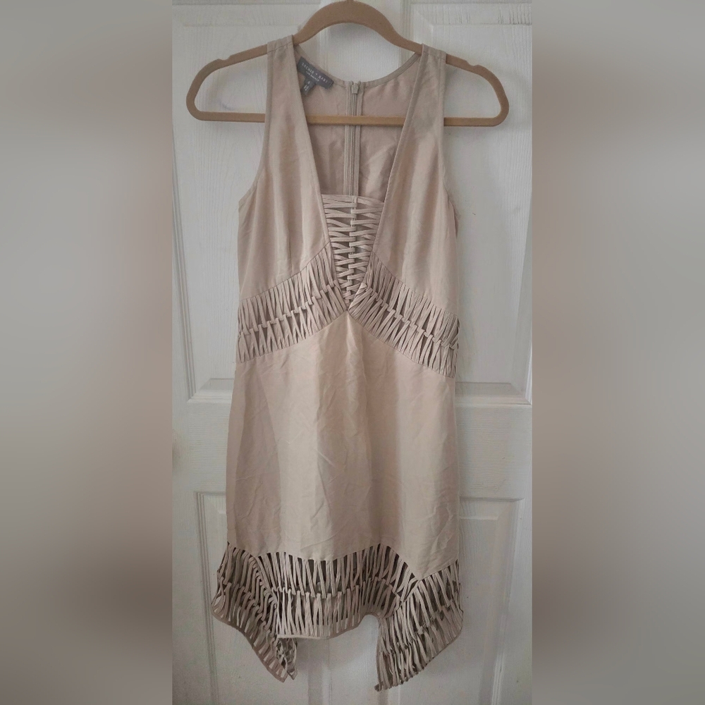 Sachin + Babi Beige Cutout Slip Dress